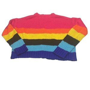Jolt Women's Multicolor Stripe Lightweight Pullover Sweater Size Medium